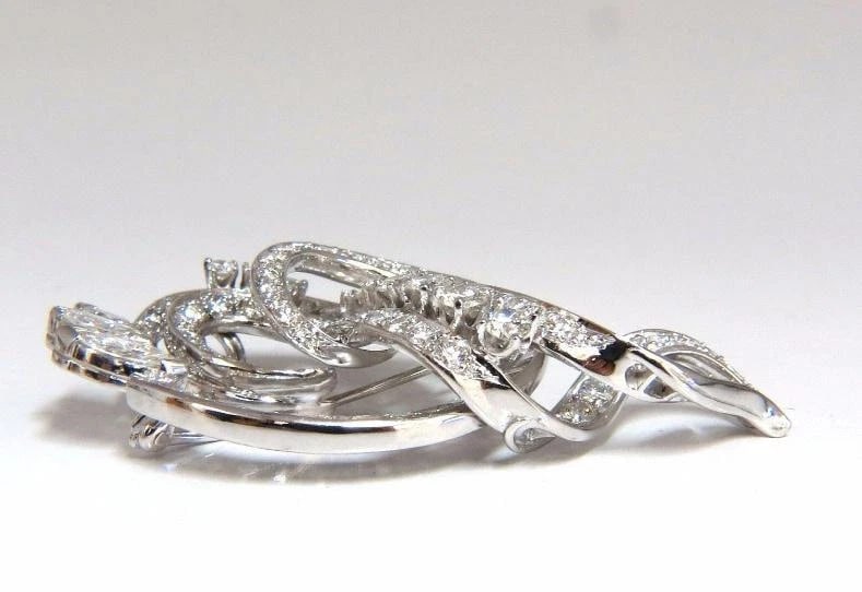 8.00Ct. Diamonds Platinum Art Deco Style Brooch 12359 - 2