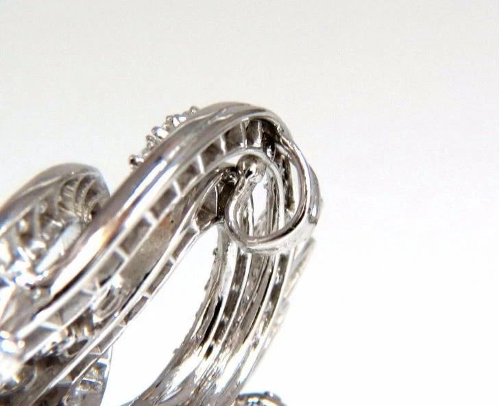 8.00Ct. Diamonds Platinum Art Deco Style Brooch 12359 - 5