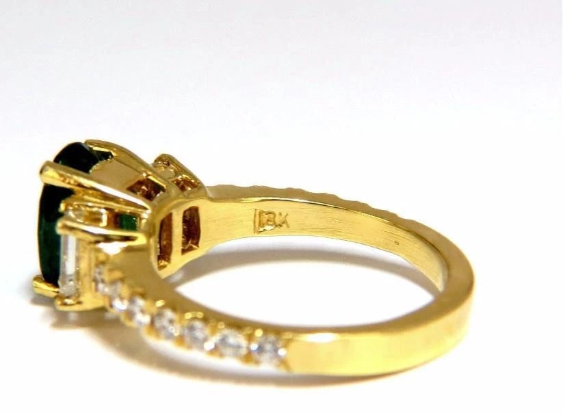 GIA Certified 2.68 Carat Natural Emerald Diamonds Ring 18kt 12348 - 8