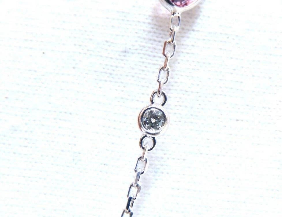 25.10ct multi-colored natural spinel diamonds yard necklace 14kt gold 12307 - 7