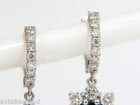 2.88CT NATURAL FINE GEM TSAVORITE DIAMOND DANGLE EARRINGS HOOP 14KT G/VS - 6