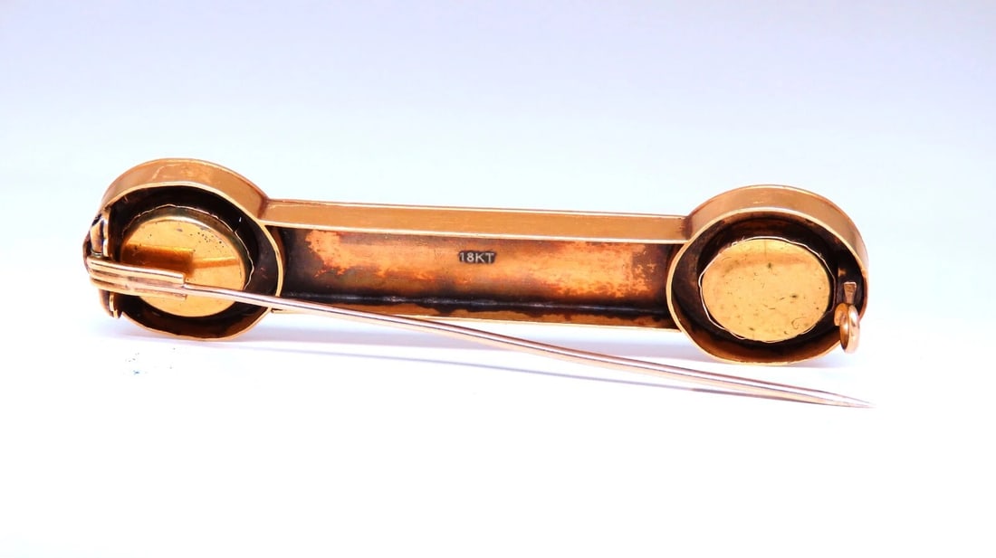 Vintage Venezia Oietra Dura Bug Pin 18kt - 4
