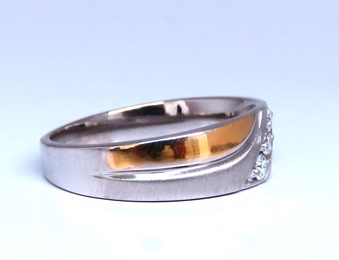 .30ct. mens natural round diamond traditional ring 14kt Gold - 2