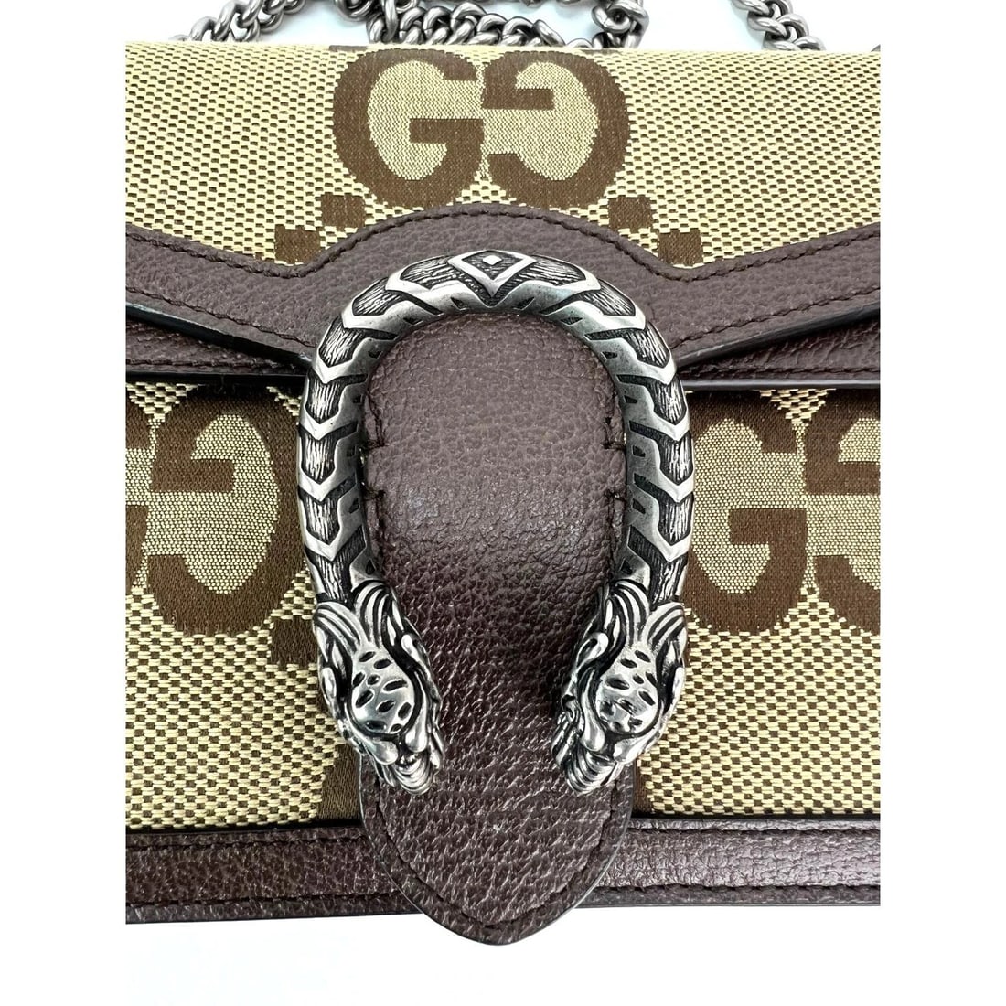 Gucci Dionysus Jumbo GG Canvas Beige Shoulder Bag Maxi - 11