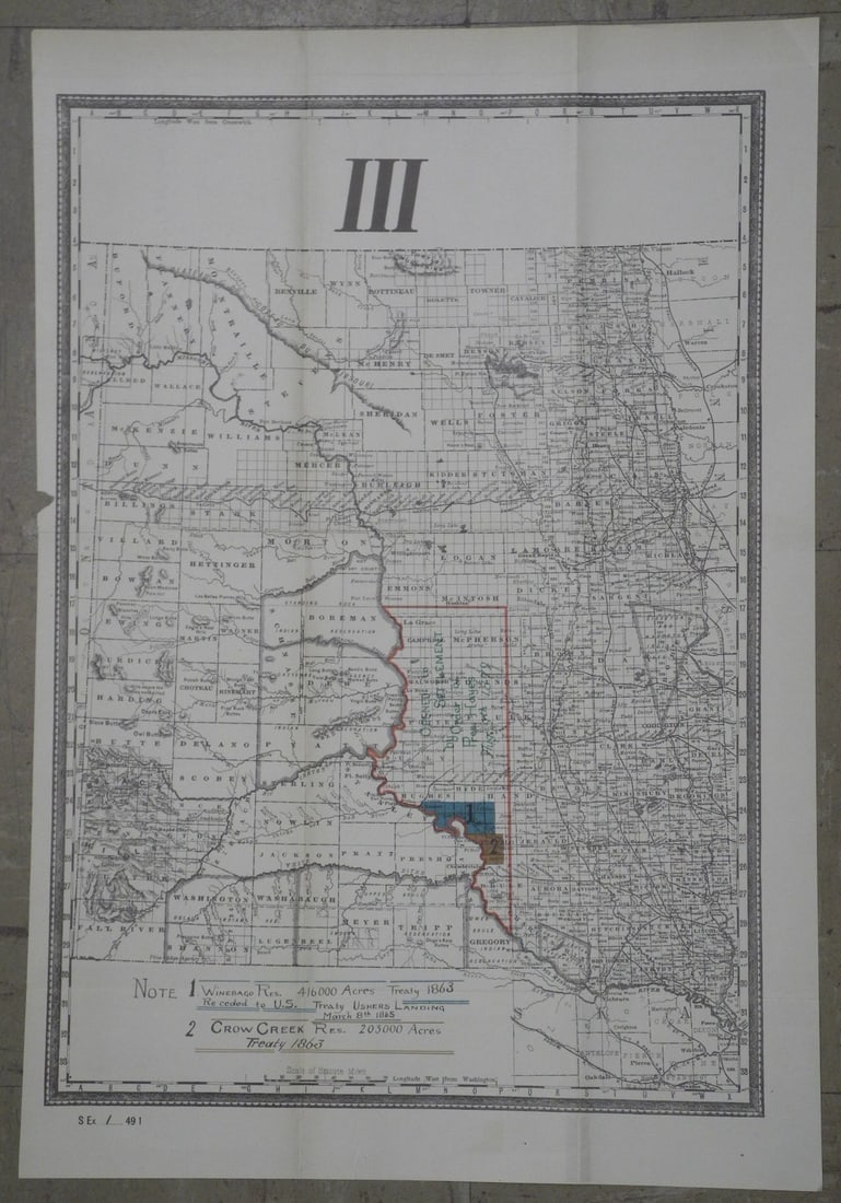 Untitled. [Map] III (Dakota Undivided): Publication Date:1885 Title:Untitled. [Map] III (Dakota Undivided),li>Cartographer:RAND, MCNALLY & CO. Publisher:A Rand. McNally atlas map reprinted by the Senate. Map illustrating the Sioux Bill of 1