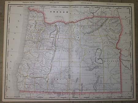 Railroad and County Map of Oregon (1 of 1)