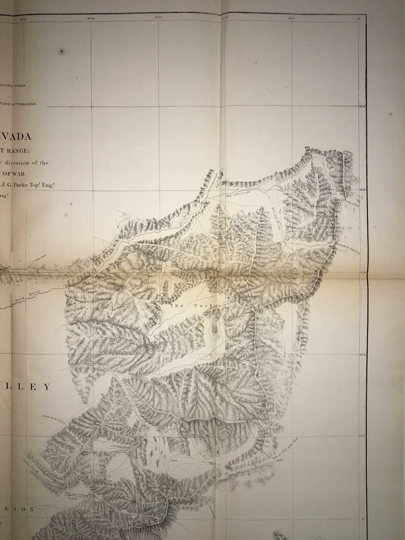 Map of Passes in the Sierra Nevada from Walker's Pass to the Coast Range; - 3