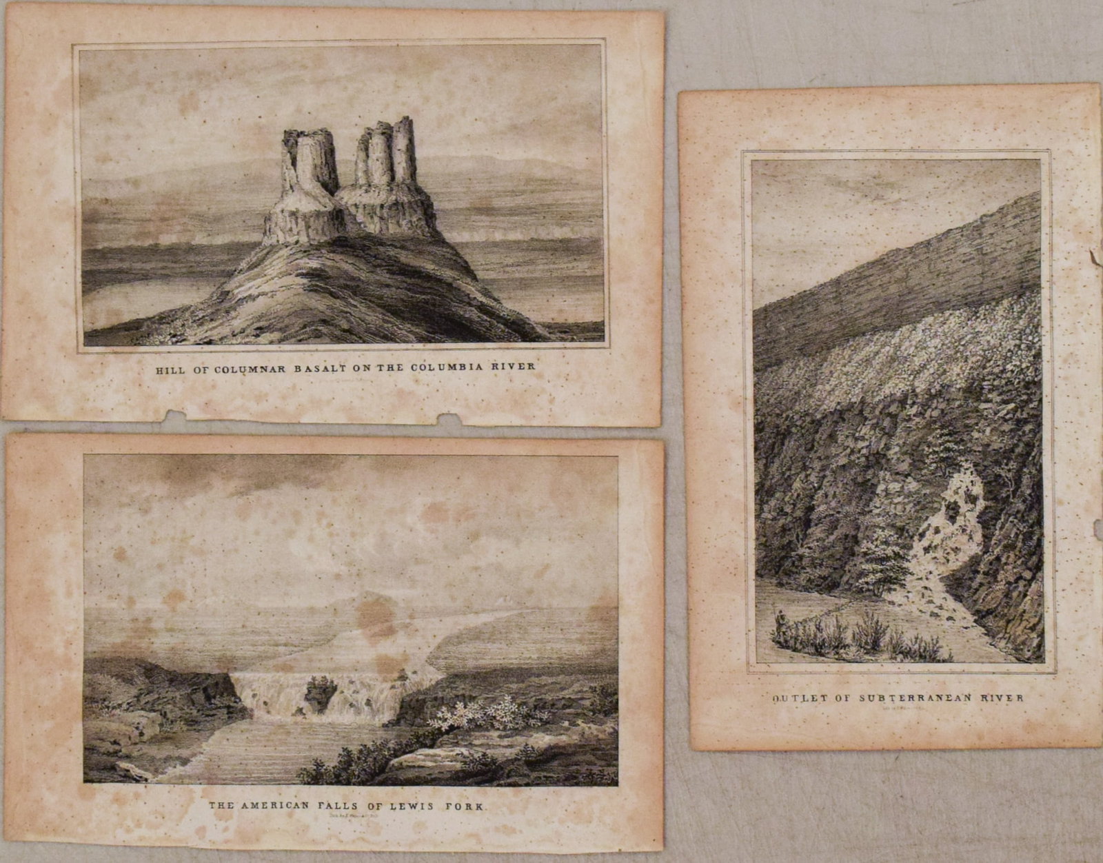 1845 Fremont Views of the Columbia River Area: The American Falls of Lewis Fork; Outlet of (1 of 1)