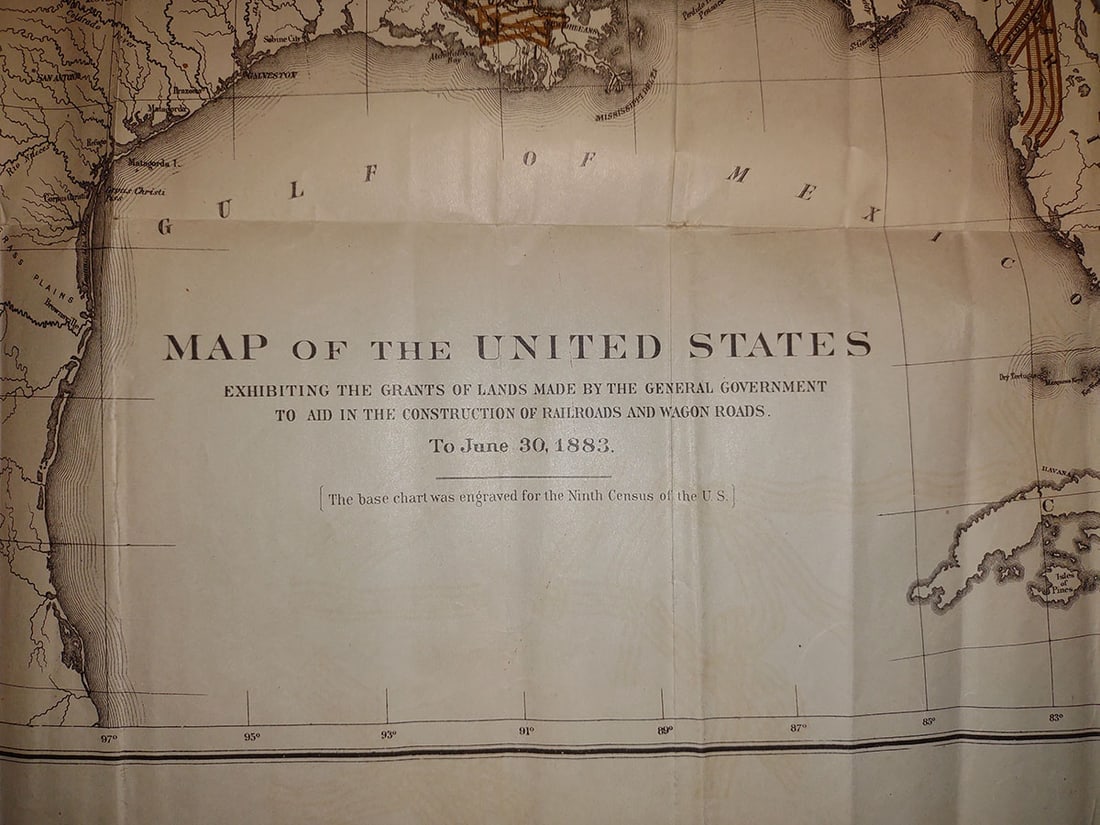Map of the United States Exhibiting the Grants of Lands Made by The General Government to Aid in The - 2