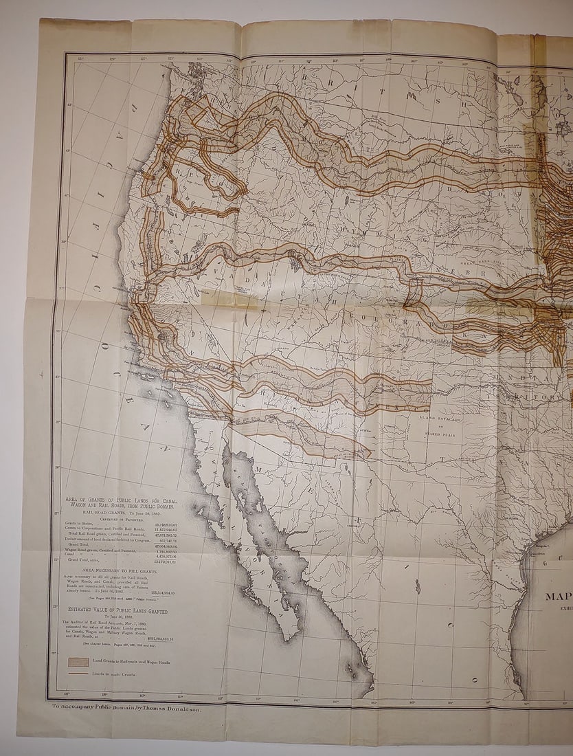 Map of the United States Exhibiting the Grants of Lands Made by The General Government to Aid in The - 3