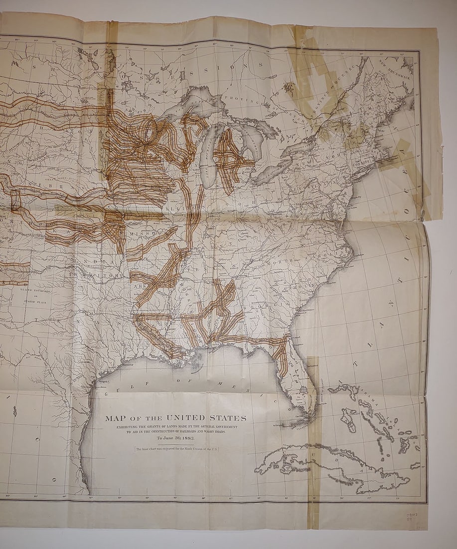 Map of the United States Exhibiting the Grants of Lands Made by The General Government to Aid in The - 4