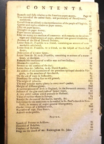 1787 American Museum Paper Money Frankloin - 2