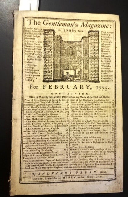 1775 Magazine Rebellion in America (1 of 6)