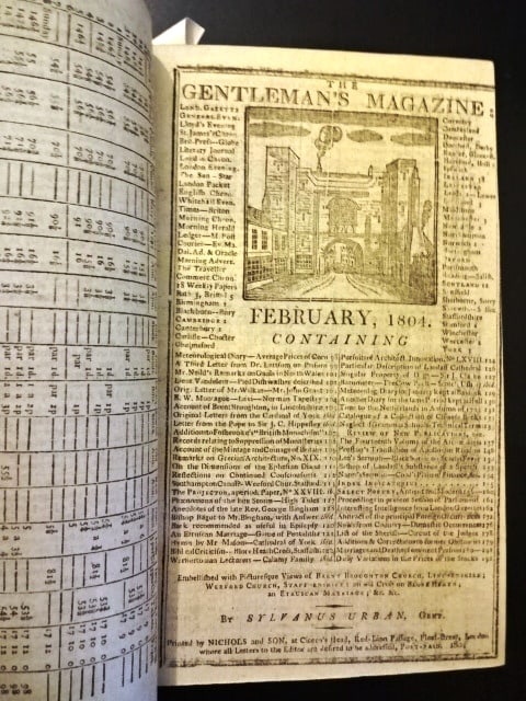 1804 Volume Gentleman's Magazine (1 of 5)