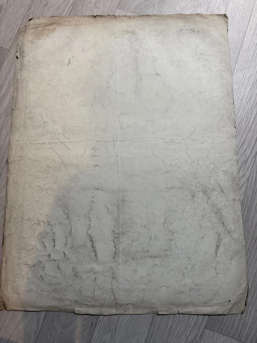19th century Portrait Men Sculpture Antique Original Drawing - 8