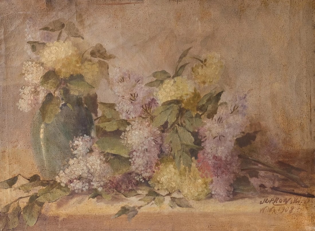 Antique Oil Painting Original signed Jakub Obrovsky, Still Life, Bouquet Flowers: Title: Antique Oil Painting Original signed Jakub Obrovsky, Still Life, Bouquet Flowers Description: Oil on canvas 45 x 61 cm / 17.71 x 24.01 inches Signed - jurkowski, wilna 1908 We accept payment vi