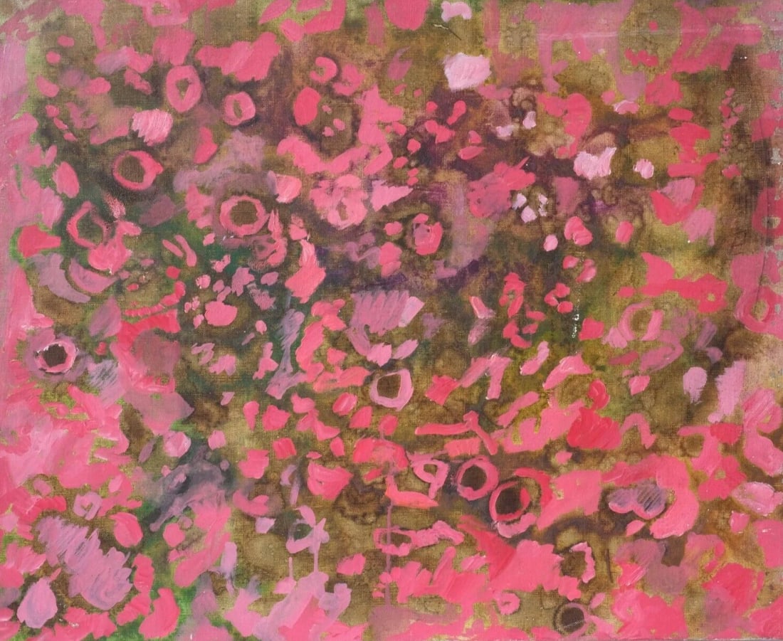 Antique Original Painting Pink Abstraction 1973 Organismes Microscopique: Title: Antique Original Painting Pink Abstraction 1973 Organismes Microscopique Description: Oil on canvas 61 x 58 cm Reserve: $500.00 Shipping: Domestic: Flat-rate of $70.00 to anywhere within the