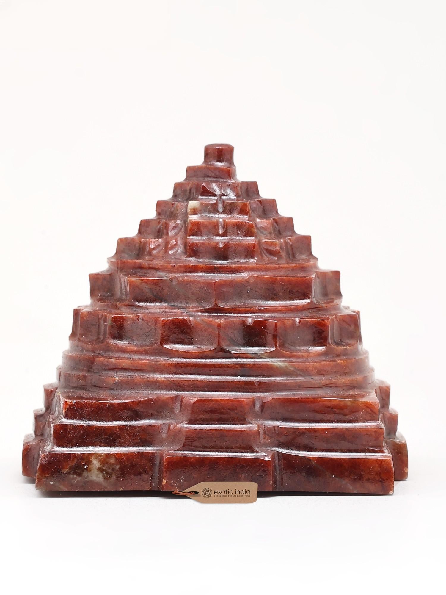 2" Small Shri Yantra Meru for Home, Office and Meditation | Gomed Gemstone: Description: 2" Small Shri Yantra Meru for Home, Office and Meditation | Gomed Gemstone