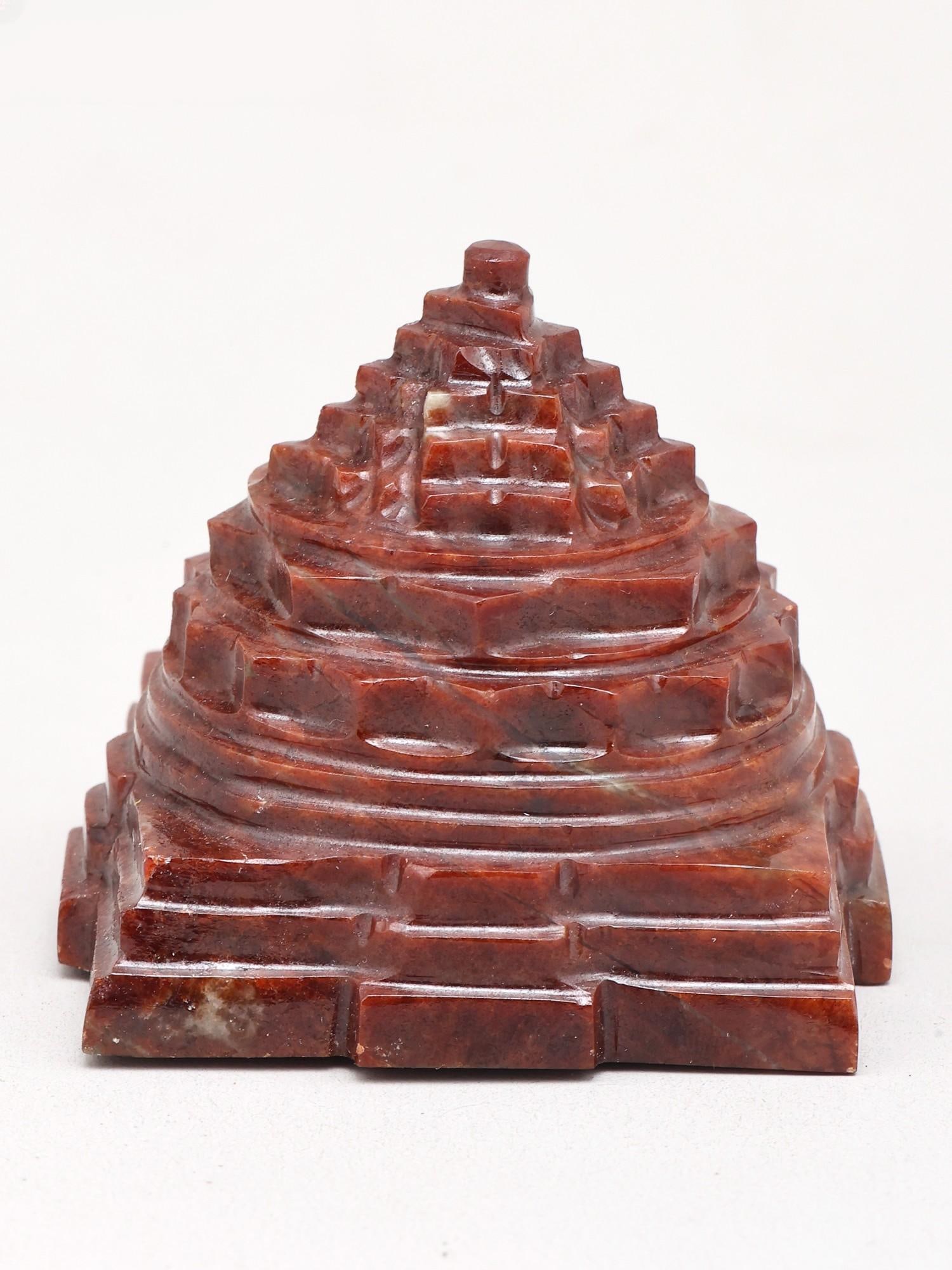 2" Small Shri Yantra Meru for Home, Office and Meditation | Gomed Gemstone - 2