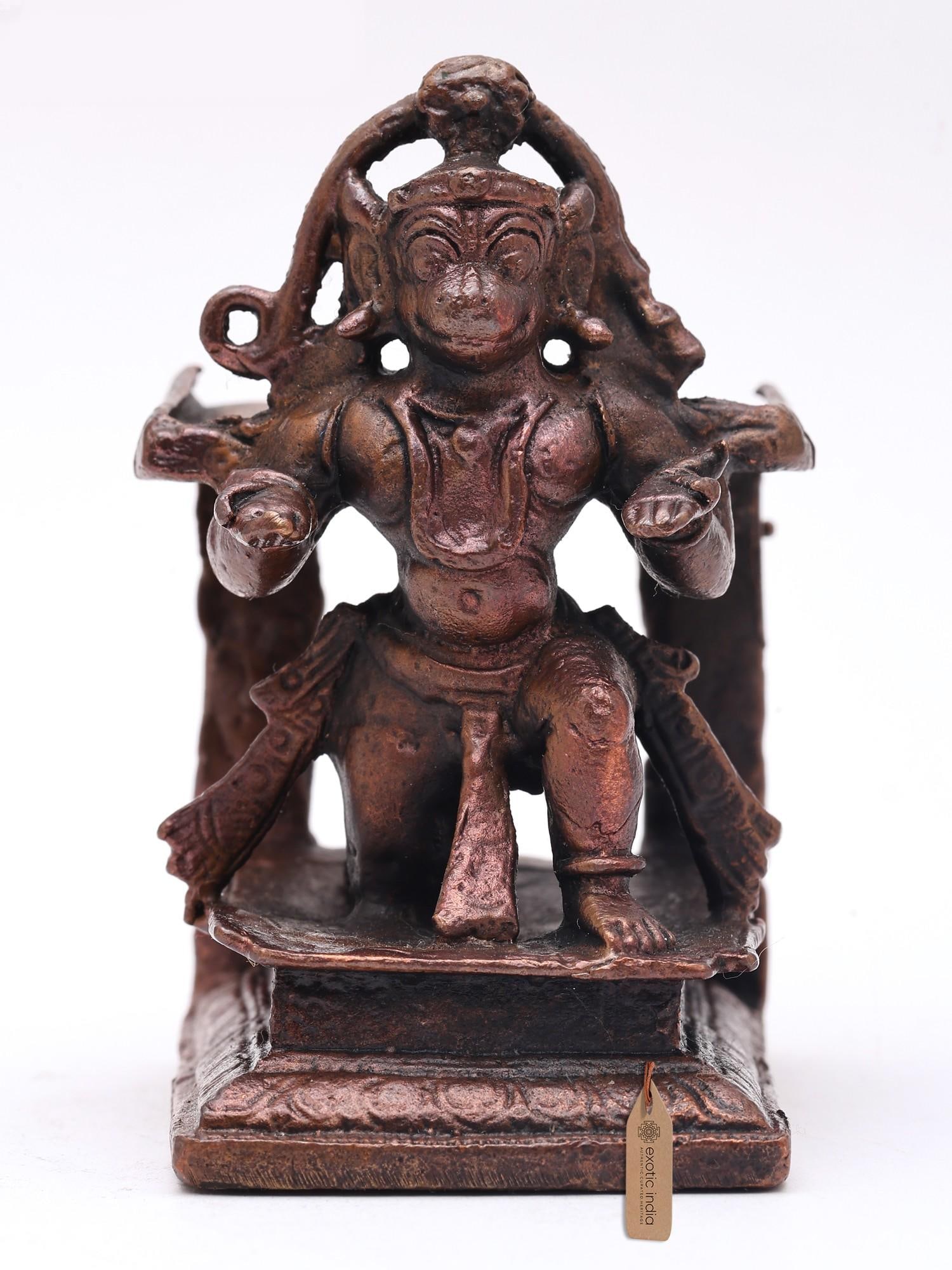 2" Small Lord Hanuman | Copper Statue (1 of 2)