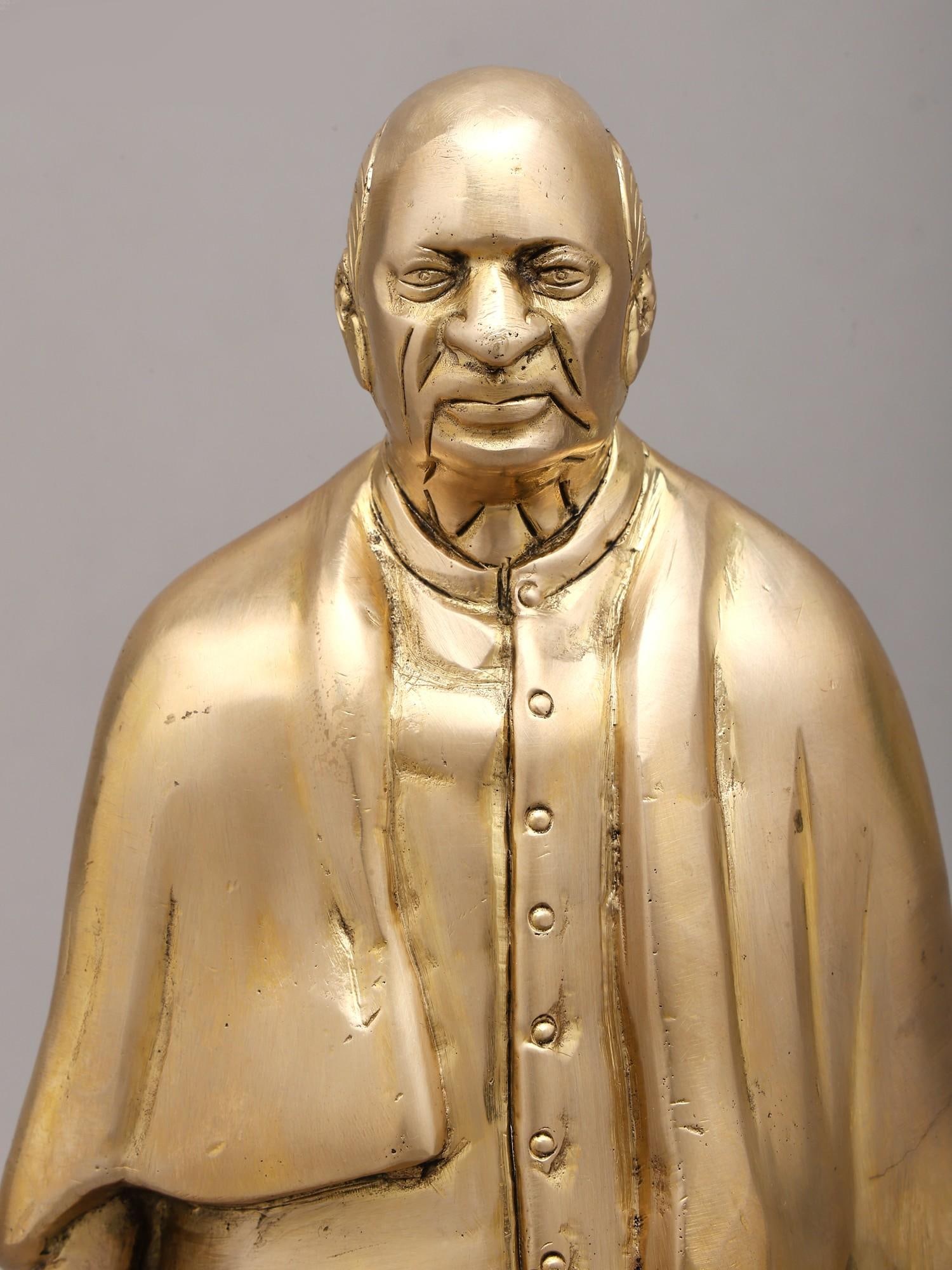 14" Sardar Vallabhbhai Patel (Statue of Unity) | Brass Sculpture | Made in India - 2