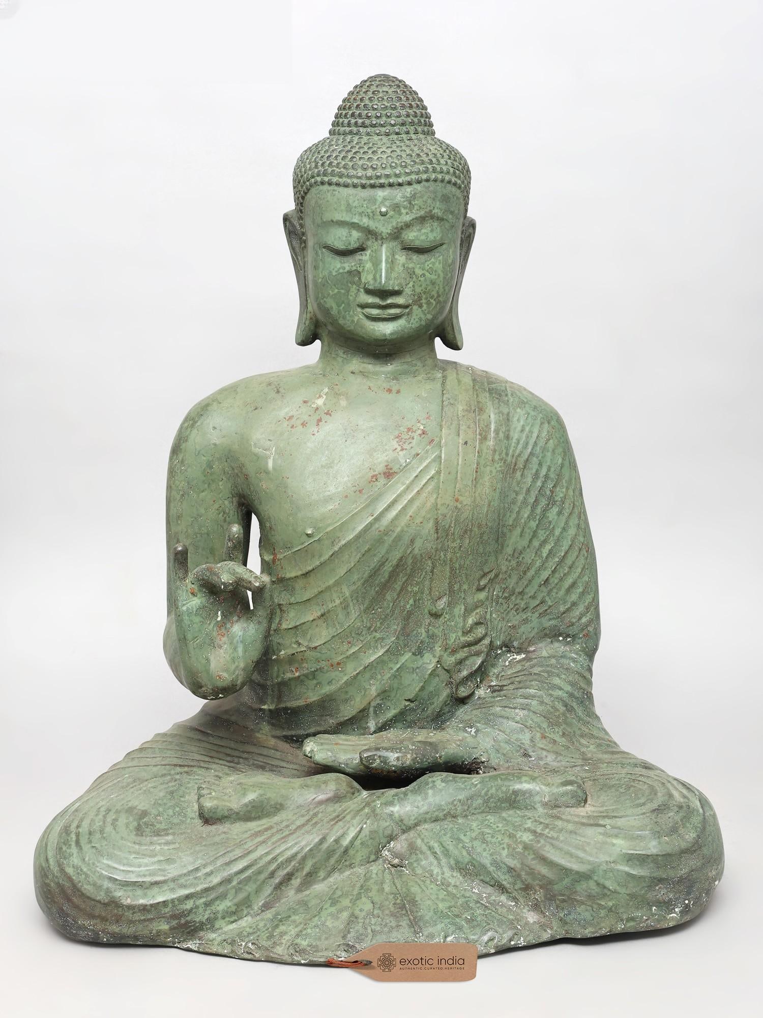 29" Lord Buddha in Teaching Mudra | Brass Statue (1 of 2)