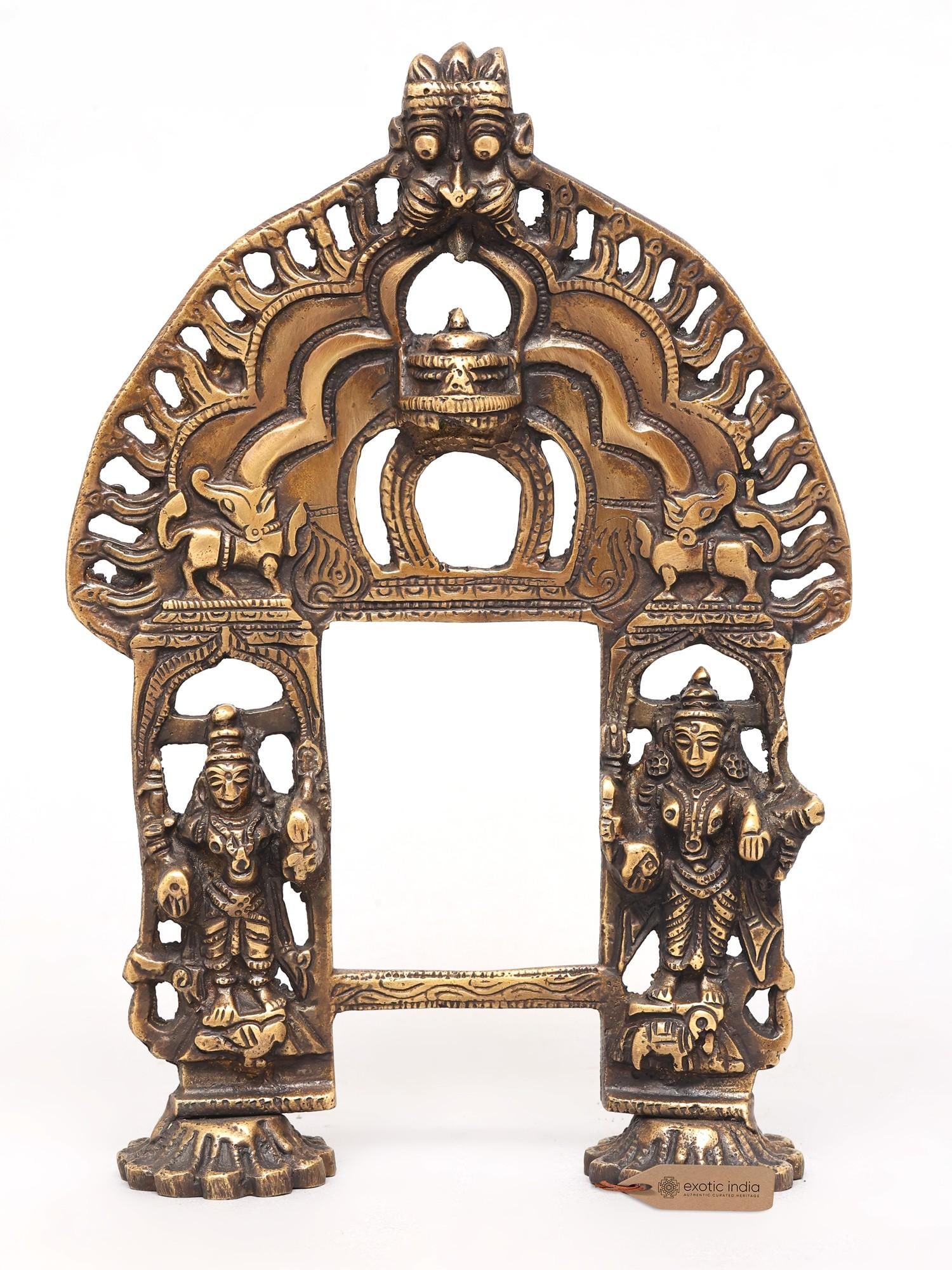 11" Divine Brass Prabhavali Torana - Traditional Idol Arch (1 of 2)
