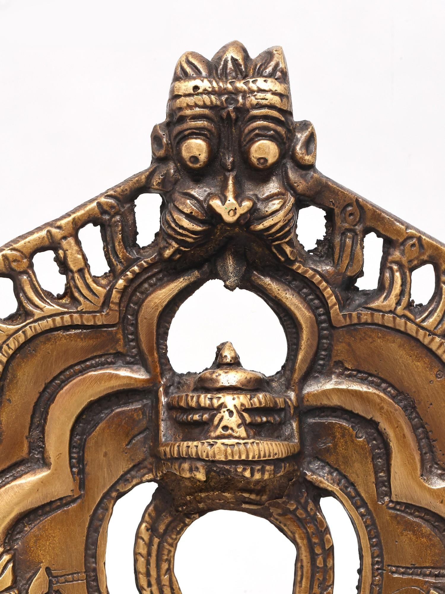 11" Divine Brass Prabhavali Torana - Traditional Idol Arch - 2