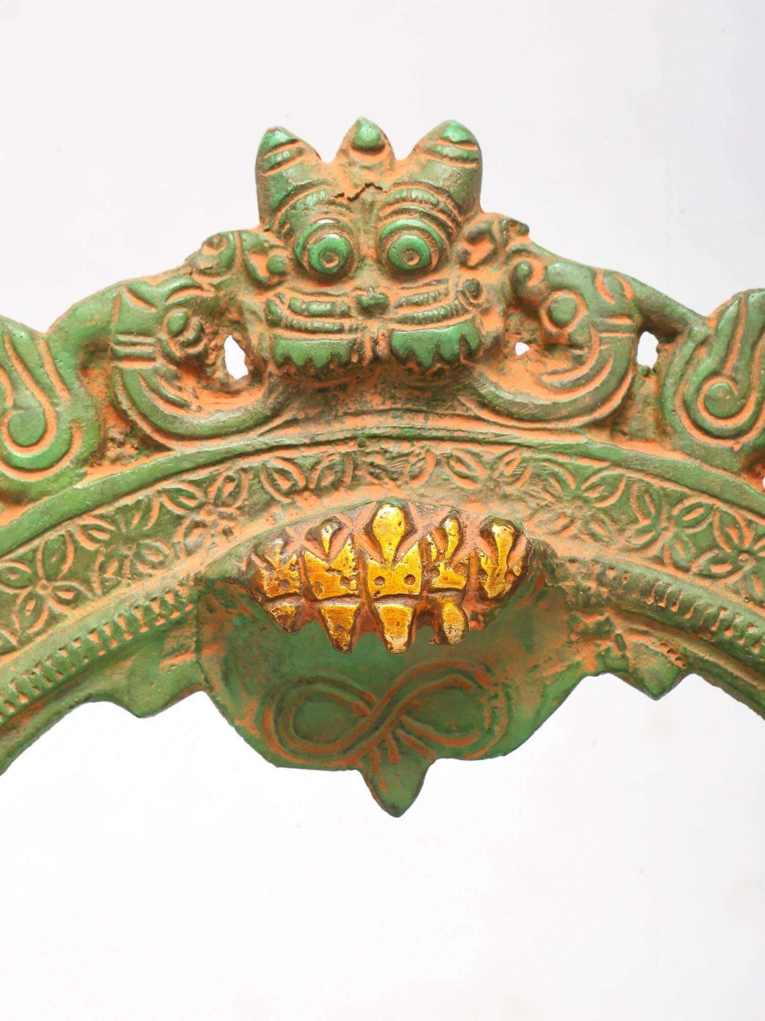 11" Brass Kirtimukha Prabhavali for Deity - 2