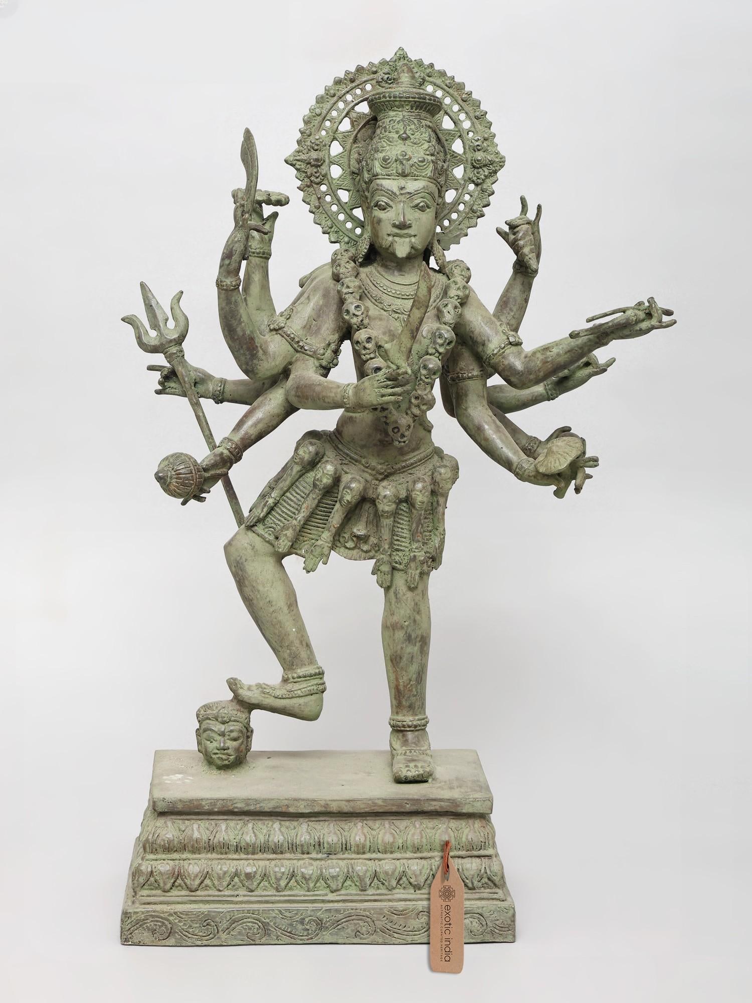 24" Ten Armed Goddess Kali | Brass Statue (1 of 2)