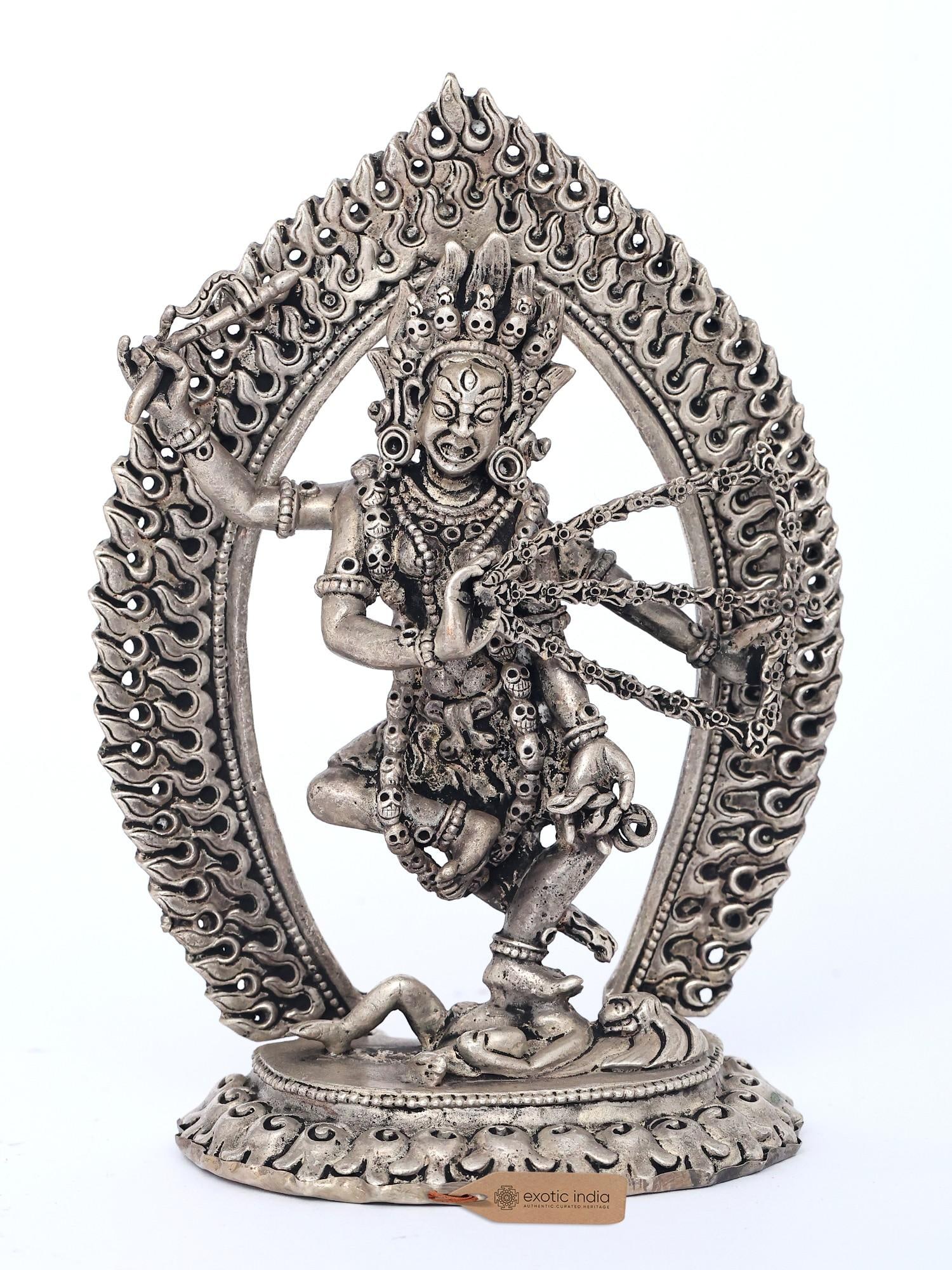 5" Small Tibetan Buddhist Goddess Kurukulla | Copper Statue (1 of 2)