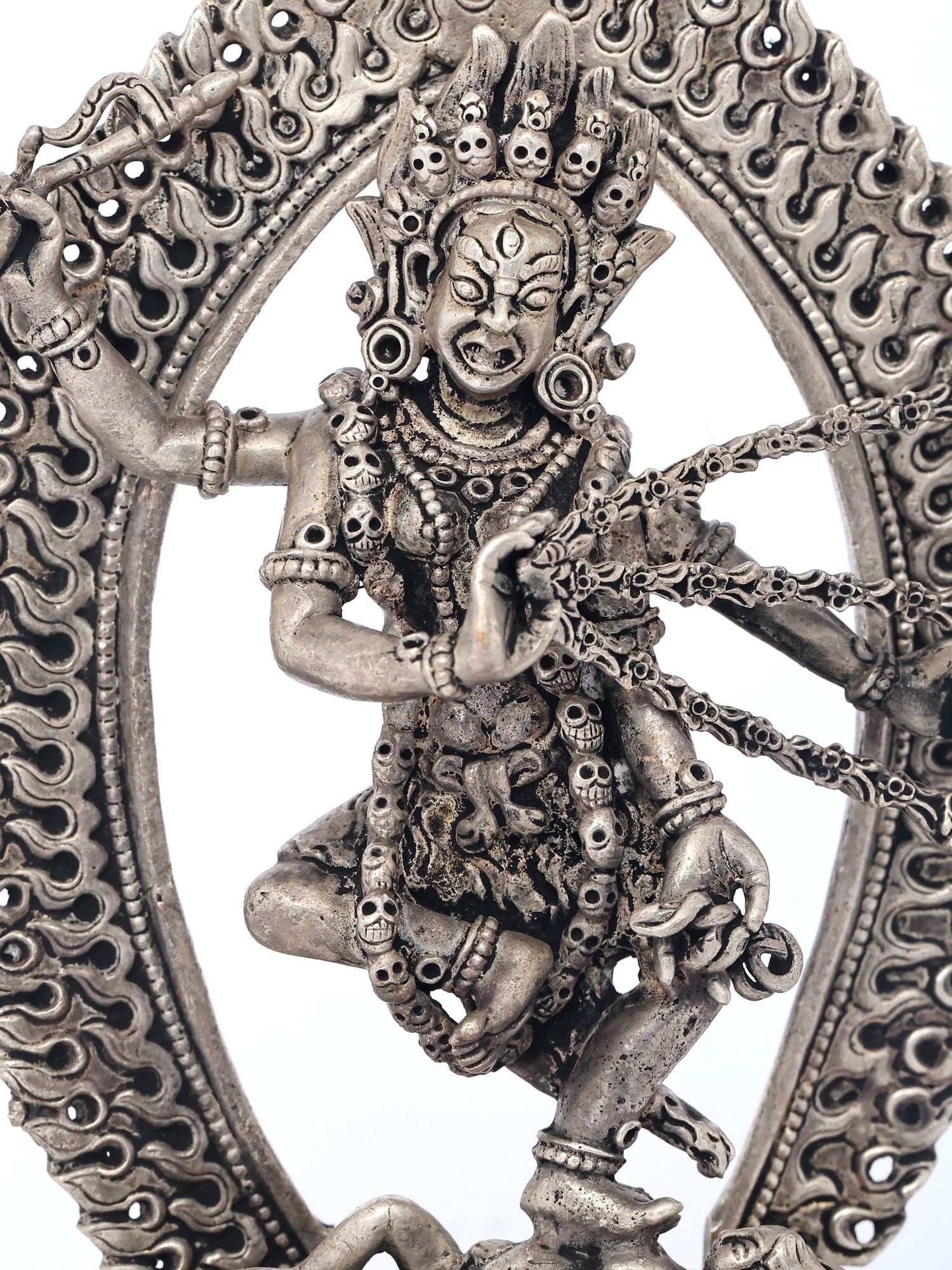 5" Small Tibetan Buddhist Goddess Kurukulla | Copper Statue - 2