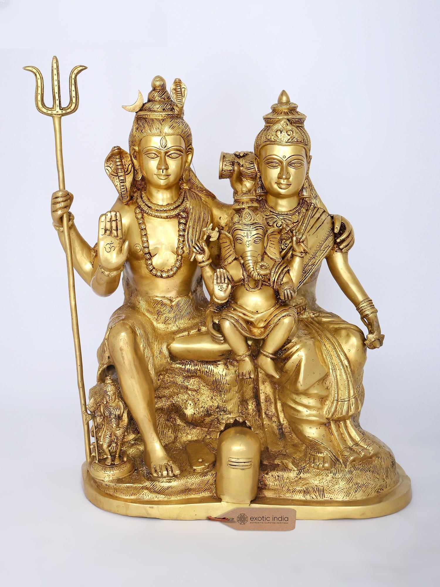 24" Lord Shiva Family | Brass Statue (1 of 2)