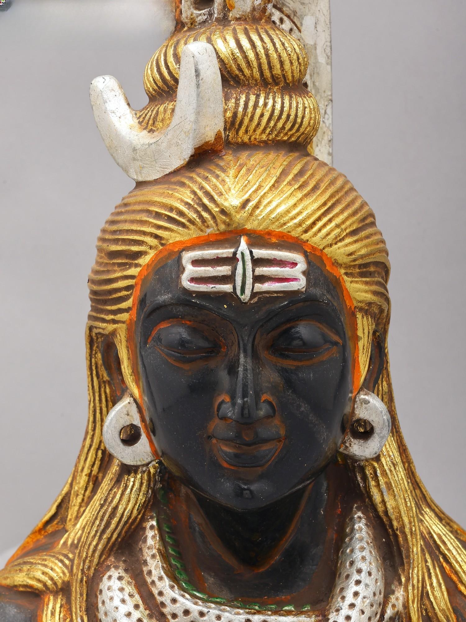 17" Lord Shiva Bust | Marble Statue - 2
