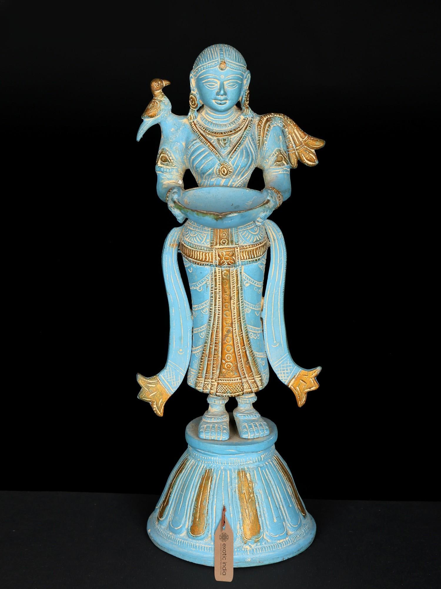 11" Deeplakshmi Statue in Brass