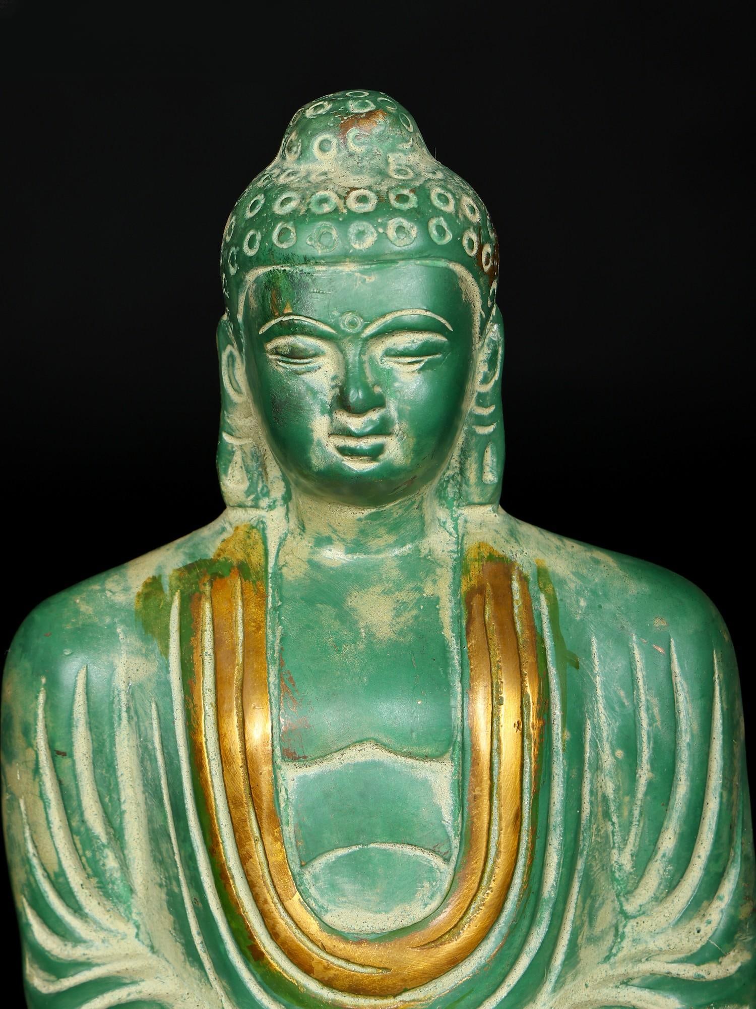 8" Sitting Buddha | Brass Statue - 2