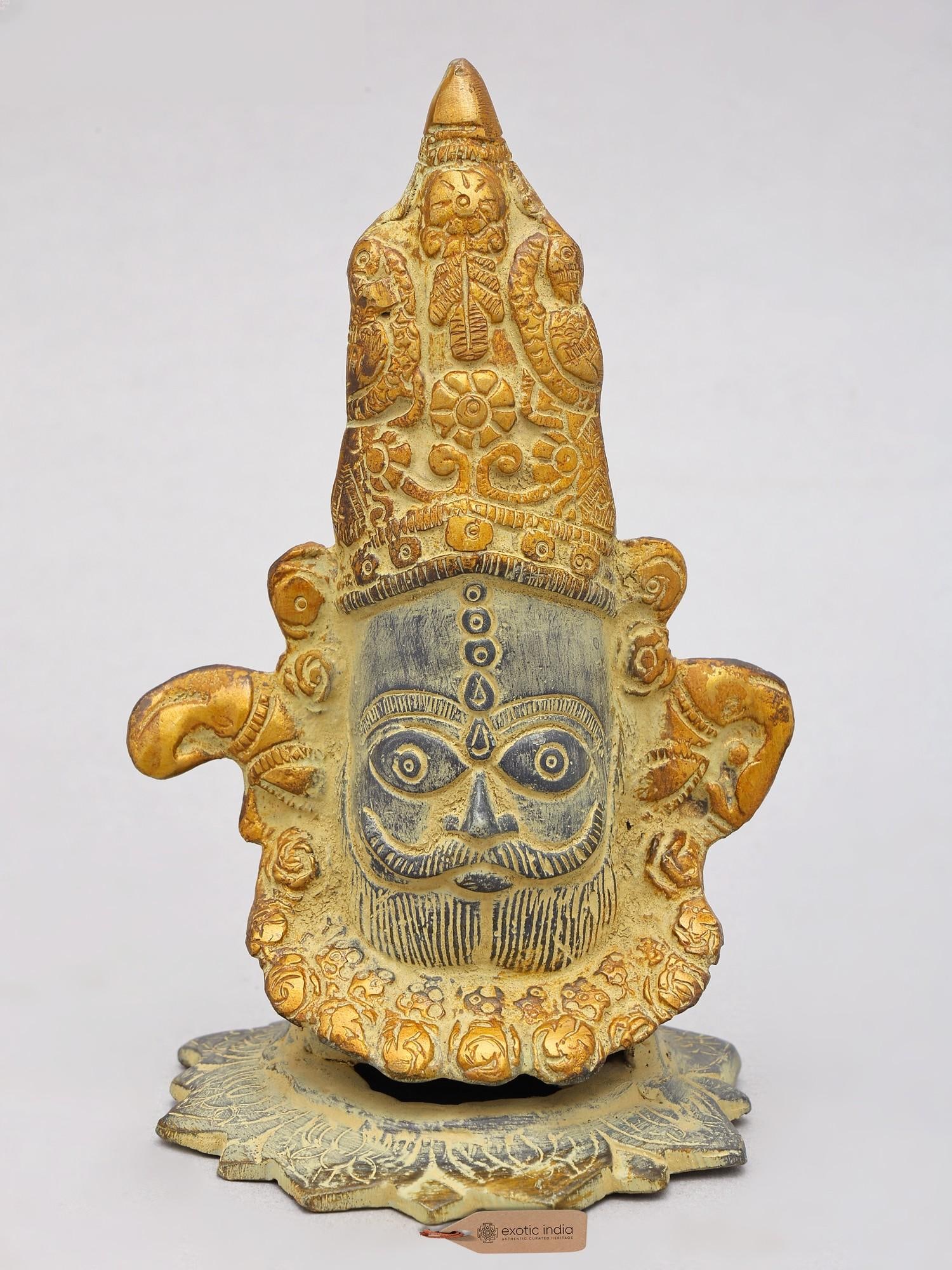 6" Small Lord Shiva Head | Brass Statue (1 of 2)