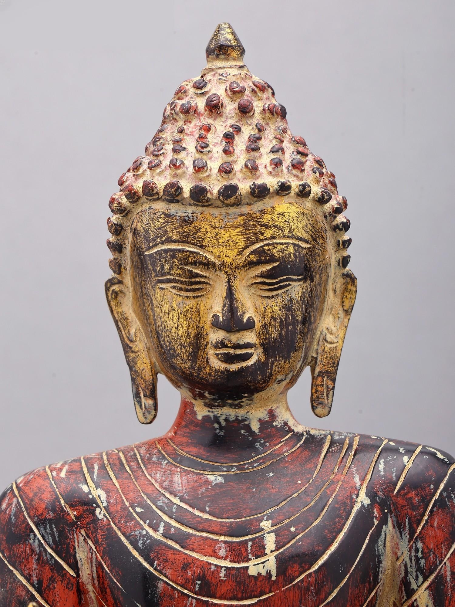 20" Standing Buddha | Brass Idol - 2