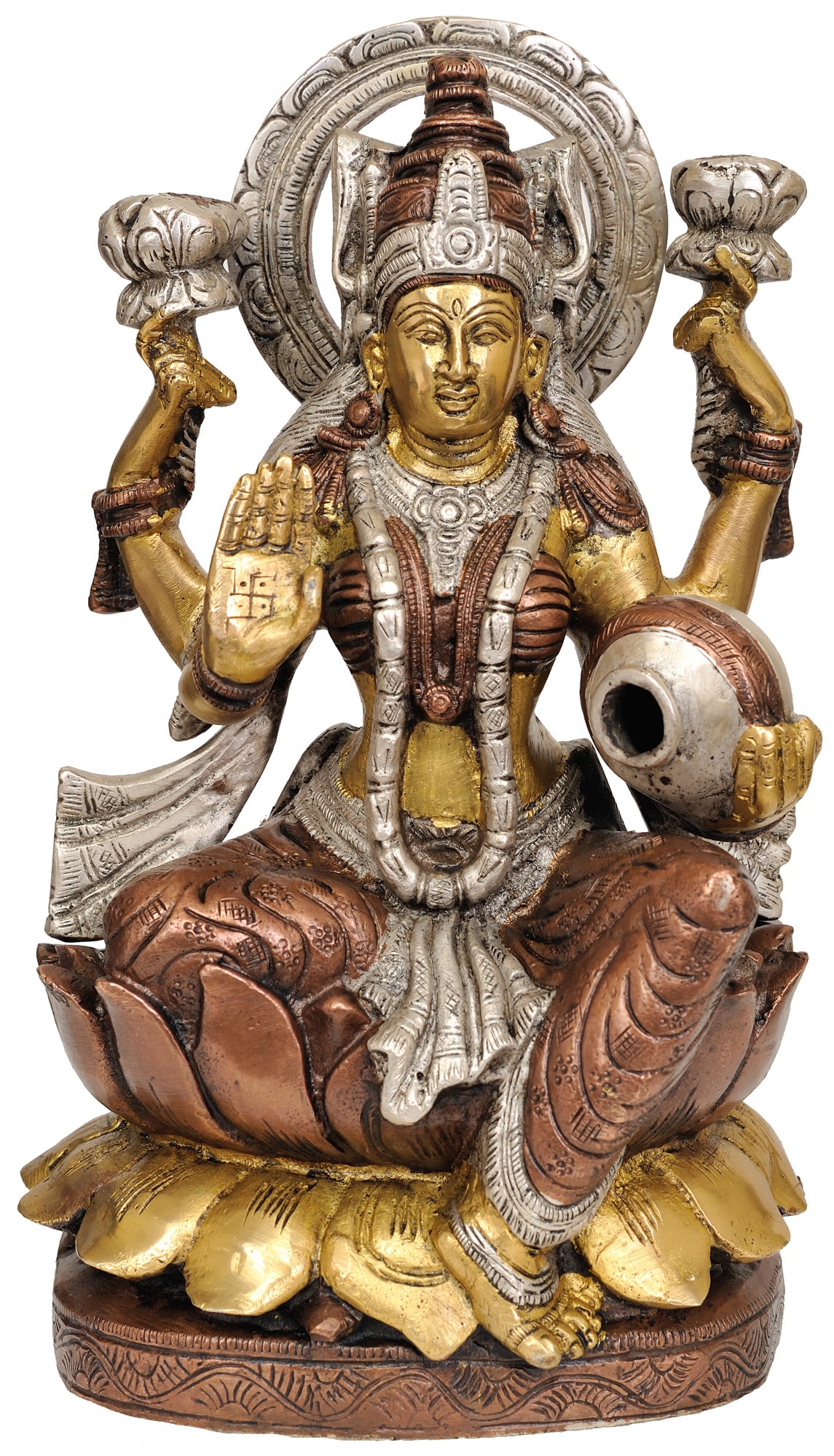 Goddess Lakshmi in Brass | Handmade | Made In India: Description: See It In Your Home
