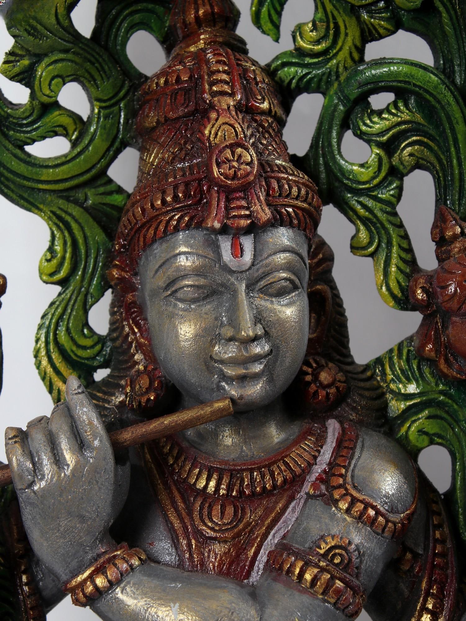 Venugopal Krishna | Wood Statue - 2