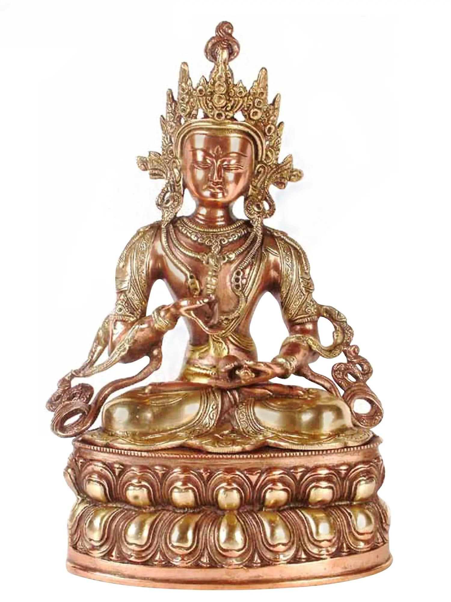 13" Vajrasattva Brass Statue – Tibetan Buddhist Divine Priest of Purification | Handmade in (1 of 2)
