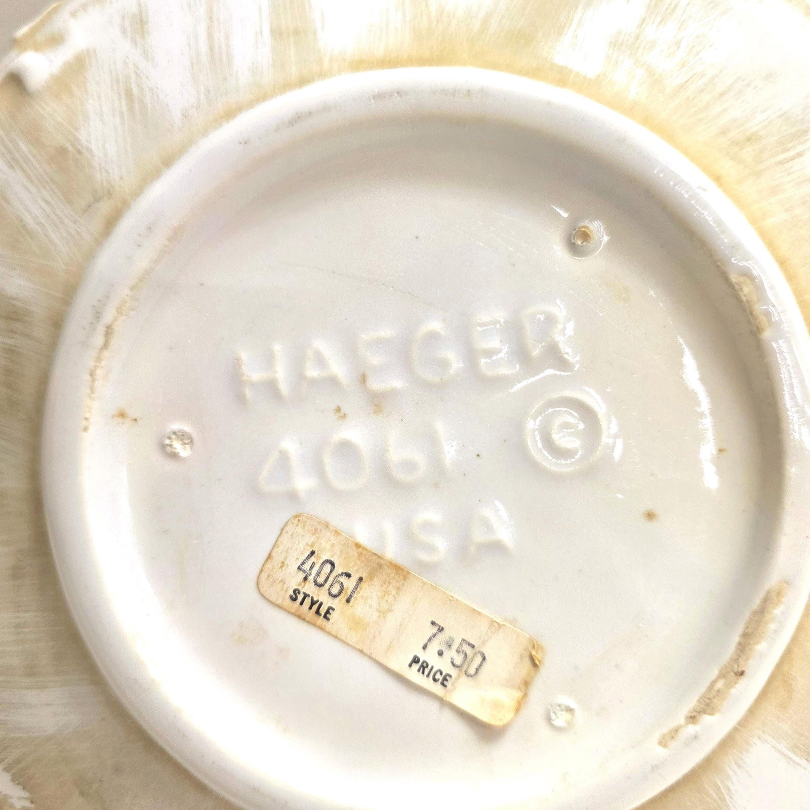 1960 Rare Haeger Face Planter Cachepot Organic Modern Art Pottery Shelf Bookcase Decor - 13