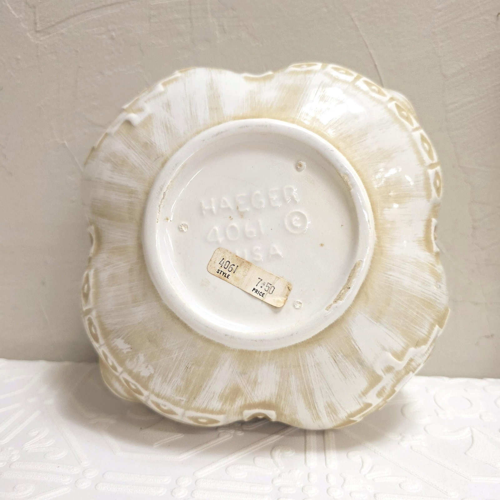1960 Rare Haeger Face Planter Cachepot Organic Modern Art Pottery Shelf Bookcase Decor - 4