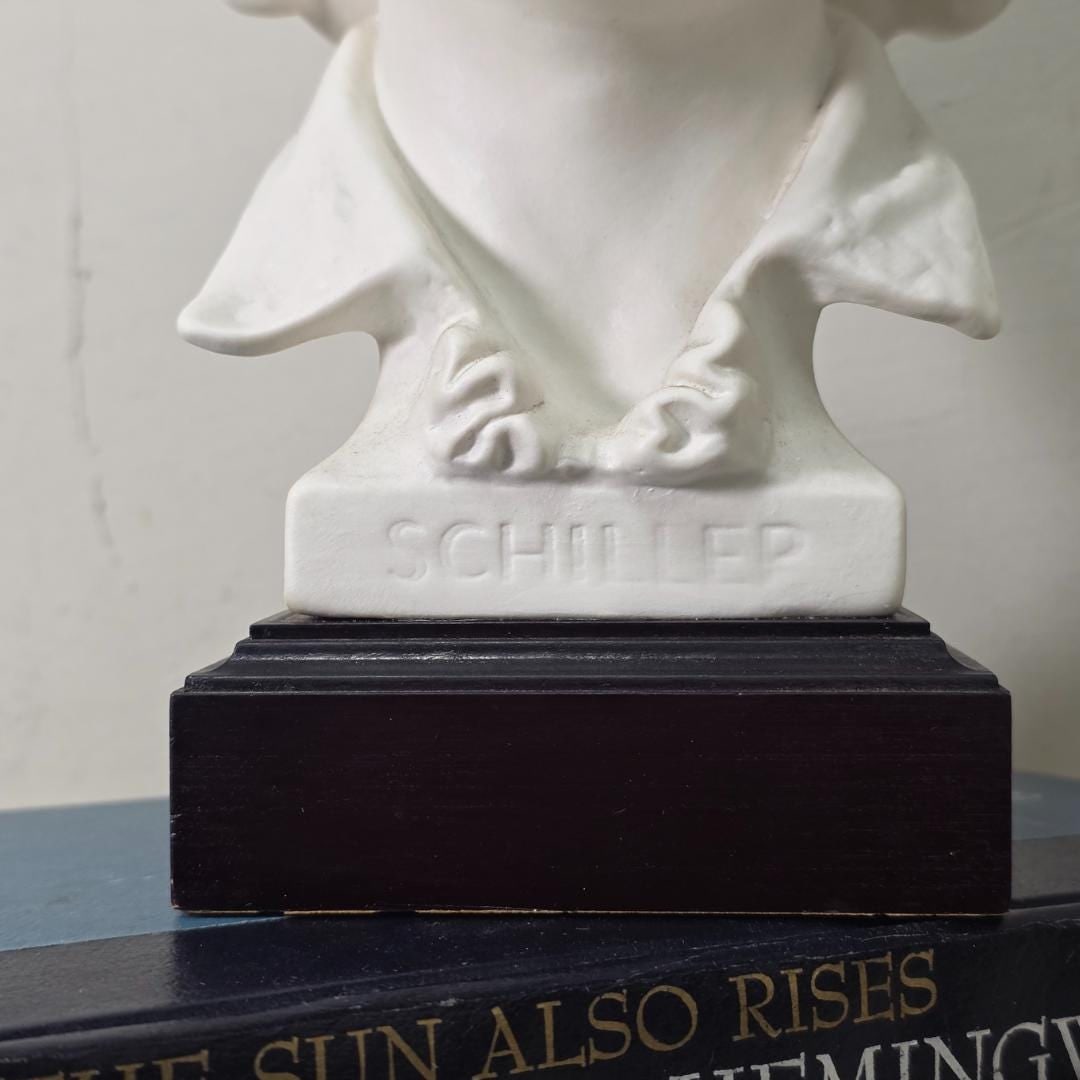 Goebel Schiller Bust, German Bisque Porcelain Neoclassical Library Decor - 12