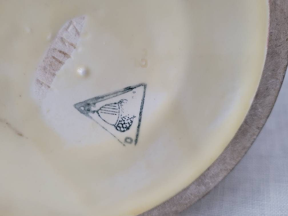 Vintage Ceramic Floral Vase Art deco Signed Royal Dux DPM Porcelain Grandmacore - 5