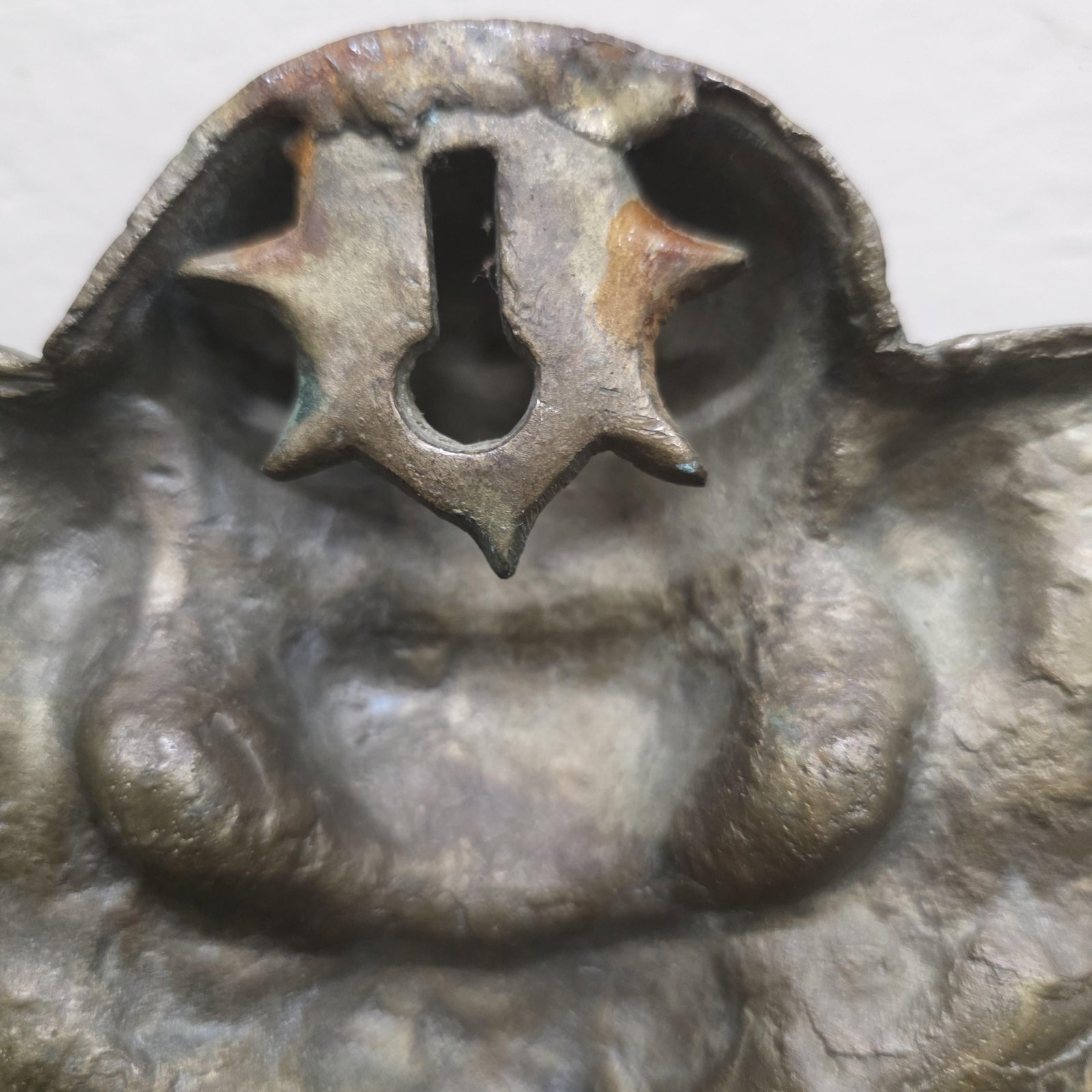 1960 Brass Cherub Wall Plaque Large Baroque Putto Medallion Ornate Decor - 5