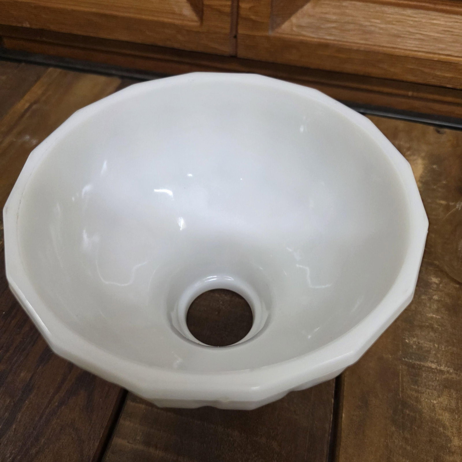 Vintage Brass Pendant Light Milk Glass Globe Rewired, Old House Kitchen Fixture, New Wiring - 3