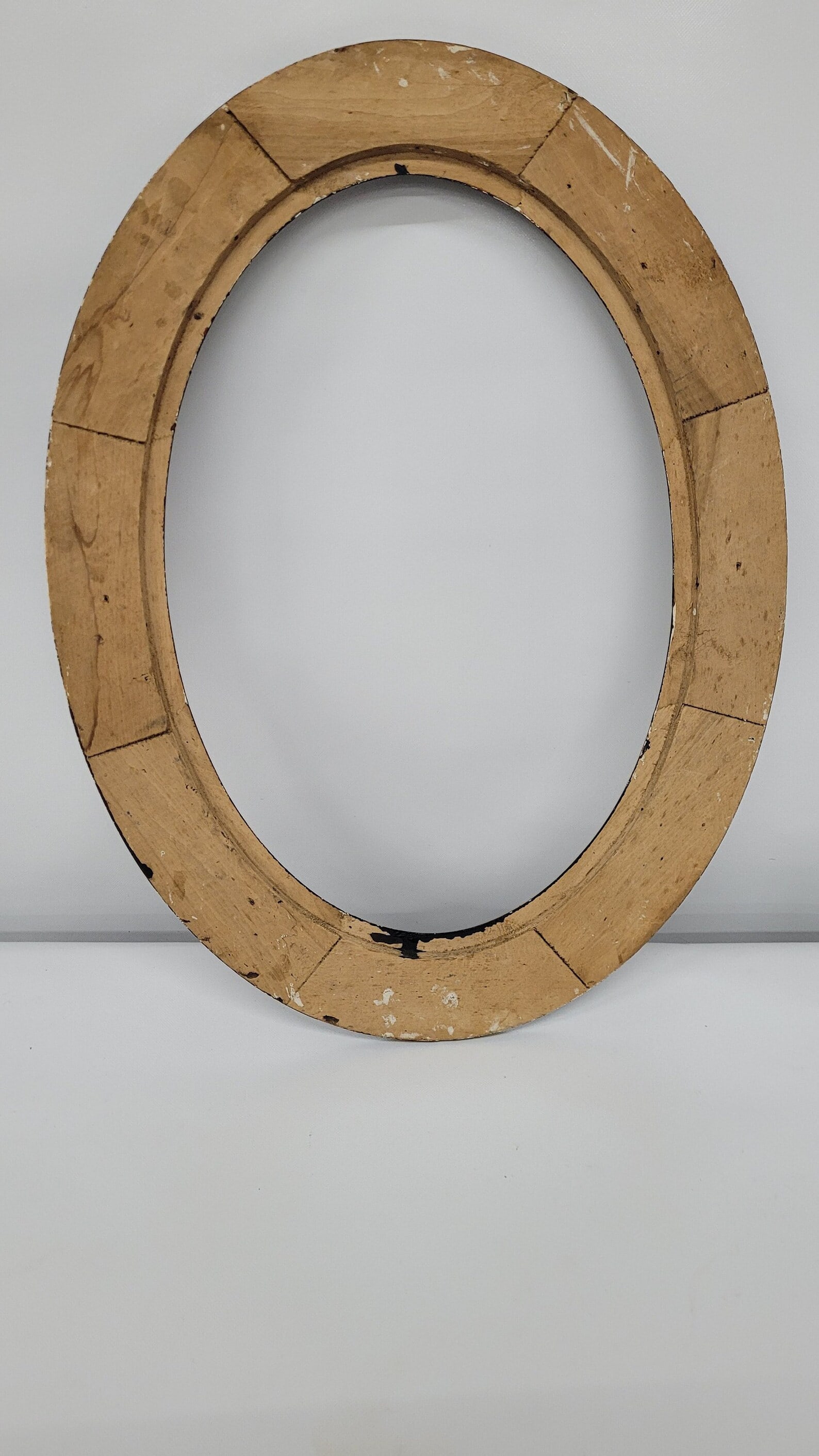 Vintage Oval Wood Frame, Faux Tortoise Shell, Traditional Entryway Decor - 8