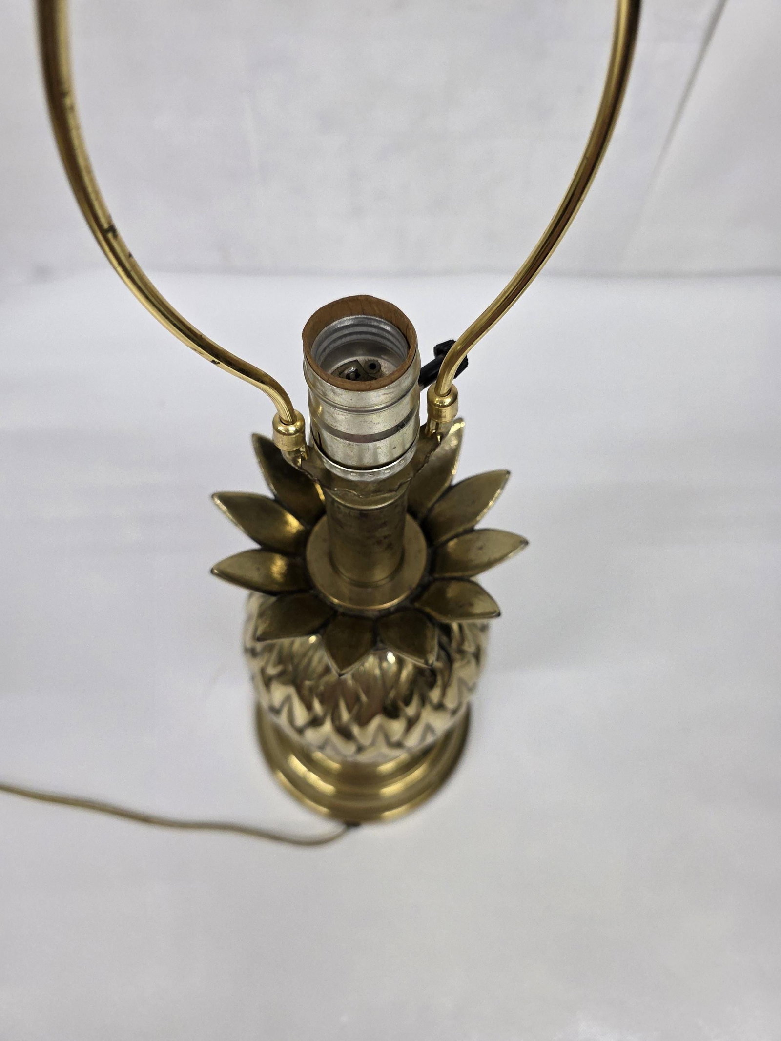 1980s Brass Pineapple Lamp Table Lighting, Palm Beach Chic Decor - 12