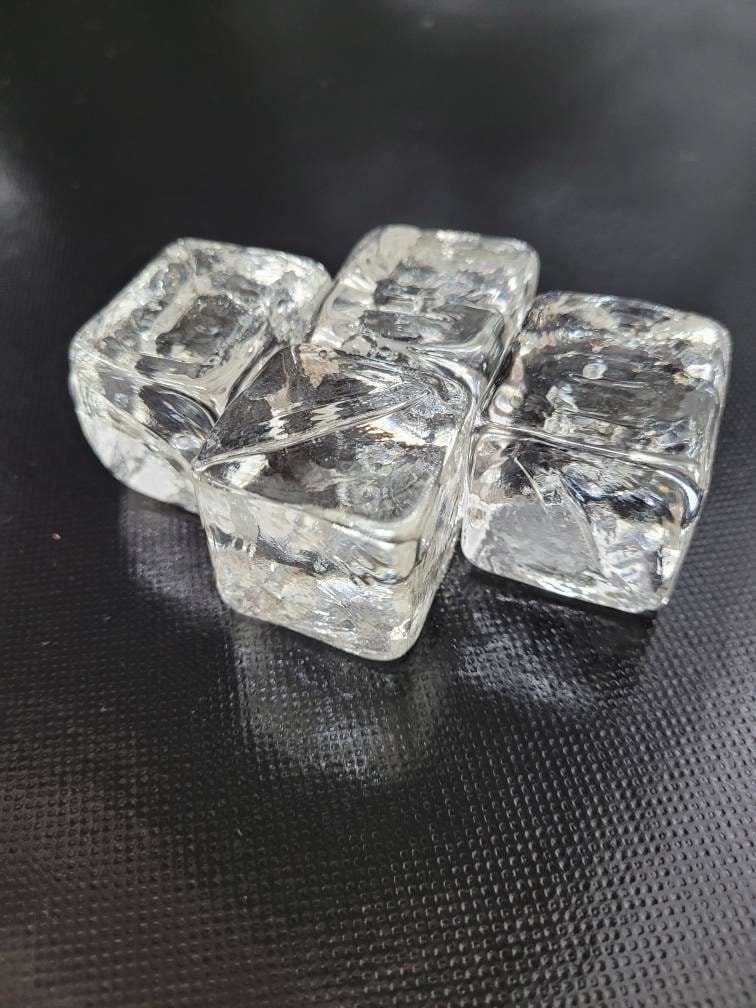 Vintage Crystal Glass Ice Bucket Cubes Tongs Barware Set Bar Cart Accessory Hollywood Regency - 9
